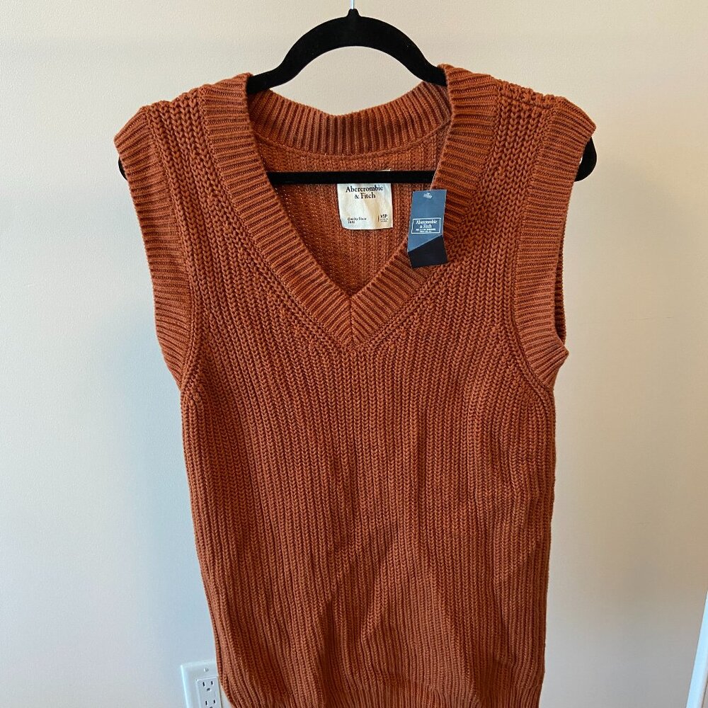Abercrombie Sweater Dress Vest Orange - XS
